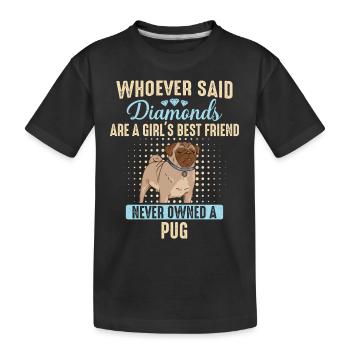 Carlin Pug Chien - T-shirt bio Premium Enfant - noir - Devant