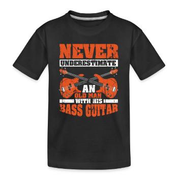 Guitare Basse Basse Instrument - T-shirt bio Premium Enfant - noir - Devant