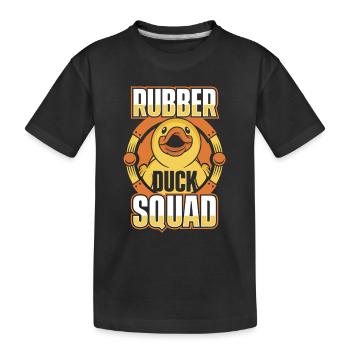 Gummienten Enten Badezimmer Gelbe Ente - Kinder Premium Bio T-Shirt - Schwarz - Vorne