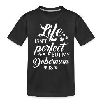 Doberman Pinscher Dog - Kids' Premium Organic T-Shirt - black - Front