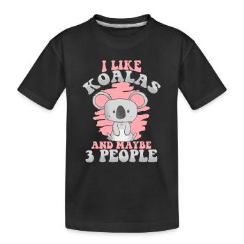 Koala Koalas Koala Bear Animal - Kids' Premium Organic T-Shirt - black - Front