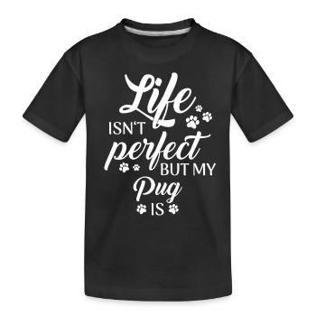 Carlin Pug Chien - T-shirt bio Premium Enfant - noir - Devant