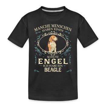 Beagle Hund Hundehalter - Kinder Premium Bio T-Shirt - Schwarz - Vorne