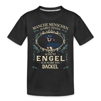 Dackel Dachshund Hund Hundehalter - Kinder Premium Bio T-Shirt - Schwarz - Vorne