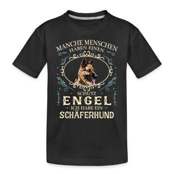 Deutscher Schäferhund Hund Hundehalter - Kinder Premium Bio T-Shirt - Schwarz - Vorne