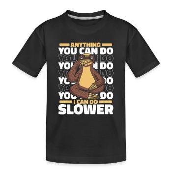 Paresseux Paresseux Sommeil Paresseux - T-shirt bio Premium Enfant - noir - Devant