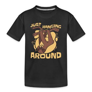 Paresseux Paresseux Sommeil Paresseux - T-shirt bio Premium Enfant - noir - Devant