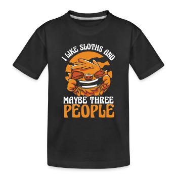 Paresseux Paresseux Sommeil Paresseux - T-shirt bio Premium Enfant - noir - Devant