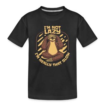 Paresseux Paresseux Sommeil Paresseux - T-shirt bio Premium Enfant - noir - Devant