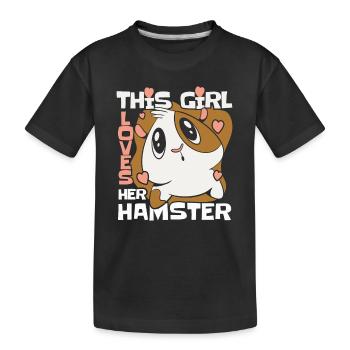 Hamster - Kinder Premium Bio T-Shirt - Schwarz - Vorne