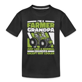 Agriculteur Agriculture Agriculteurs Agriculteurs - T-shirt bio Premium Enfant - noir - Devant
