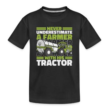Agriculteur Agriculture Agriculteurs Agriculteurs - T-shirt bio Premium Enfant - noir - Devant