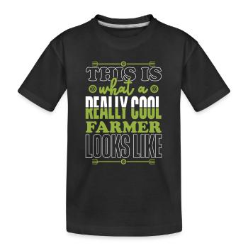 Agriculteur Agriculture Agriculteurs Agriculteurs - T-shirt bio Premium Enfant - noir - Devant