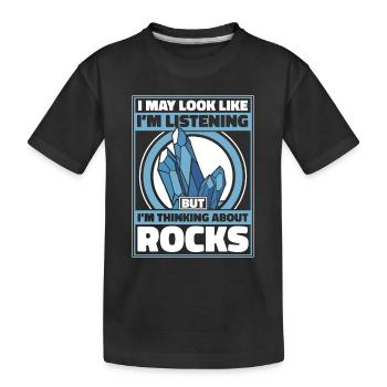 Géologie Géologue Roches Pierre Géo Minéral - T-shirt bio Premium Enfant - noir - Devant