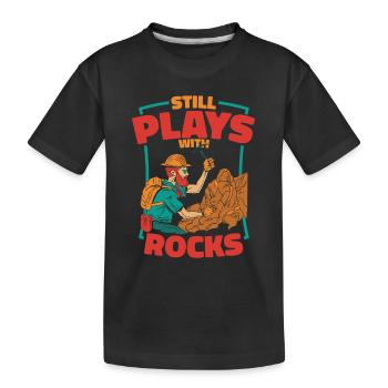 Géologie Géologue Roches Pierre Géo Minéral - T-shirt bio Premium Enfant - noir - Devant