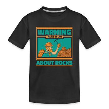 Géologie Géologue Roches Pierre Géo Minéral - T-shirt bio Premium Enfant - noir - Devant