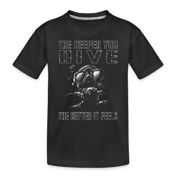 Plongeur plongeur plongeur plongeur océan - T-shirt bio Premium Enfant - noir - Devant