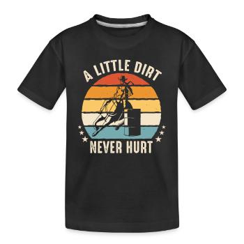 Horse Racing Barrel racing Horse Barrels - Kids' Premium Organic T-Shirt - black - Front