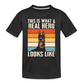 Doberman Pinscher Dog - Kids' Premium Organic T-Shirt - black - Front