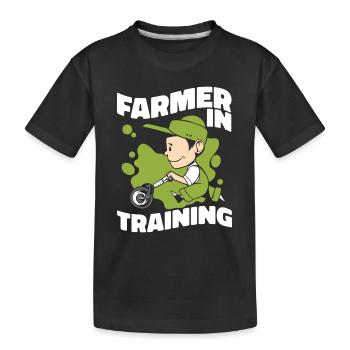Agriculteur Agriculture Agriculteurs Agriculteurs - T-shirt bio Premium Enfant - noir - Devant