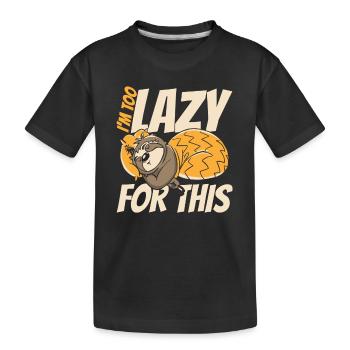 Paresseux Paresseux Dormir Paresseux - T-shirt bio Premium Enfant - noir - Devant