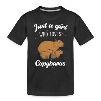 Capybara Rongeur - T-shirt bio Premium Enfant - noir - Devant