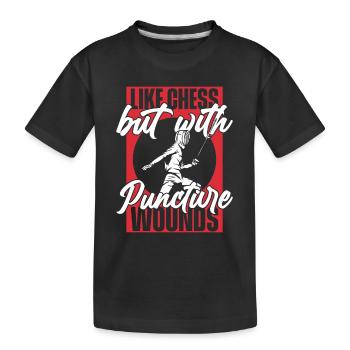 Fencing Fencer - Kids' Premium Organic T-Shirt - black - Front