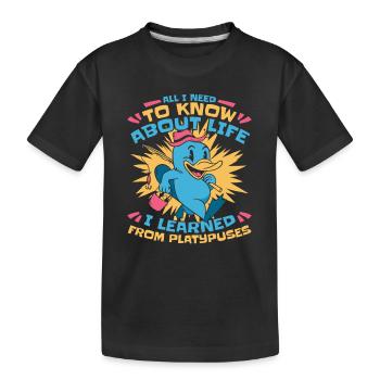 Ornithorynque - T-shirt bio Premium Enfant - noir - Devant