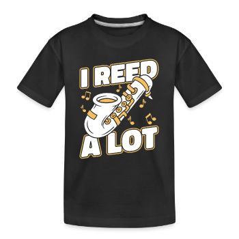 Saxophone Saxophone - Kids' Premium Organic T-Shirt - black - Front
