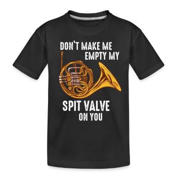 French Horn Instrument - Kinder Premium Bio T-Shirt - Schwarz - Vorne