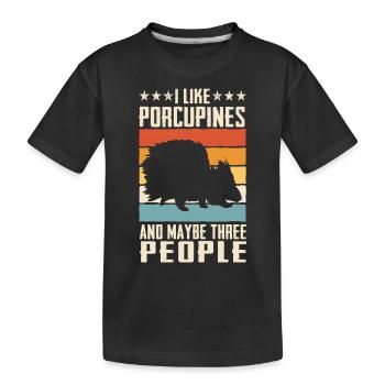 Porc-épic - T-shirt bio Premium Enfant - noir - Devant