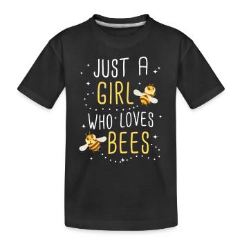 Honey bee Beekeeper Bees Bees Bee - Kids' Premium Organic T-Shirt - black - Front