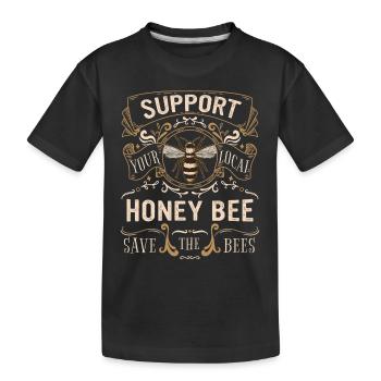Honey bee Beekeeper Bees Bees Bee - Kids' Premium Organic T-Shirt - black - Front