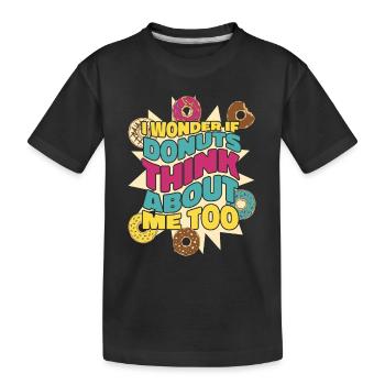 Donut Donuts Candy Bagel - T-shirt bio Premium Enfant - noir - Devant