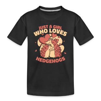 Hérisson Épineux Animal Hérisson - T-shirt bio Premium Enfant - noir - Devant