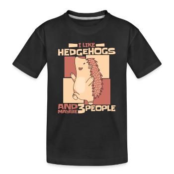 Hérisson Épineux Animal Hérisson - T-shirt bio Premium Enfant - noir - Devant