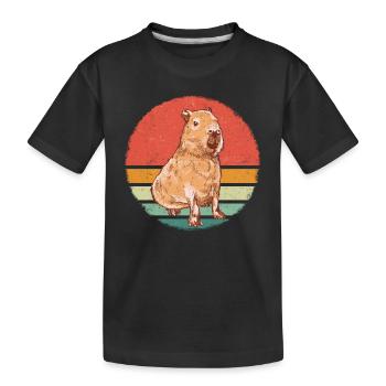 Capybara Rongeur Animal - T-shirt bio Premium Enfant - noir - Devant