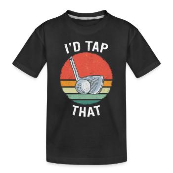 Golf Golfing Golfer Pitch Par Minigolf Sport - Kinder Premium Bio T-Shirt - Schwarz - Vorne