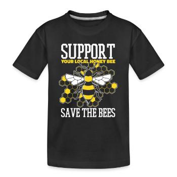 Honey bee Beekeeper Bees Bees Bee - Kids' Premium Organic T-Shirt - black - Front