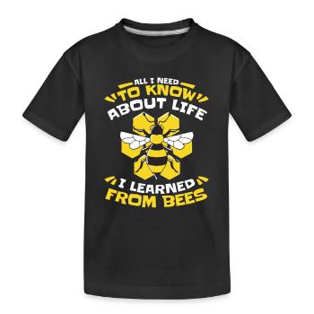 Honey bee Beekeeper Bees Bees Bee - Kids' Premium Organic T-Shirt - black - Front