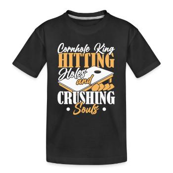 Cornhole Bean Bag Cornhole Joueur - T-shirt bio Premium Enfant - noir - Devant