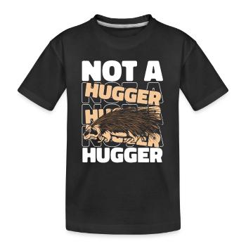 Stachelschwein Tier - Kinder Premium Bio T-Shirt - Schwarz - Vorne