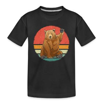 Bear Grizzly Bear Brown Bear Bears - Kids' Premium Organic T-Shirt - black - Front