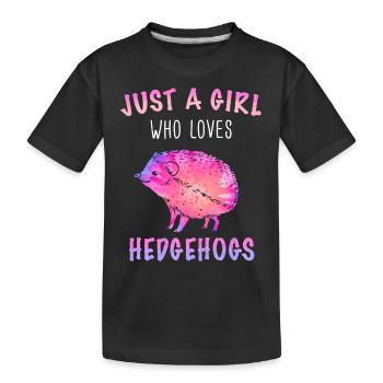 Hérisson Épineux Animal Hérisson - T-shirt bio Premium Enfant - noir - Devant