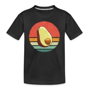 Avocado Food Guacamole Vegan - Kids' Premium Organic T-Shirt - black - Front