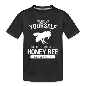 Honey bee Beekeeper Bees Bees Bee - Kids' Premium Organic T-Shirt - black - Front