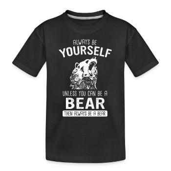 Ours Grizzly Ours bruns Ours - T-shirt bio Premium Enfant - noir - Devant