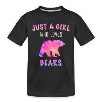 Ours Grizzly Ours bruns Ours - T-shirt bio Premium Enfant - noir - Devant
