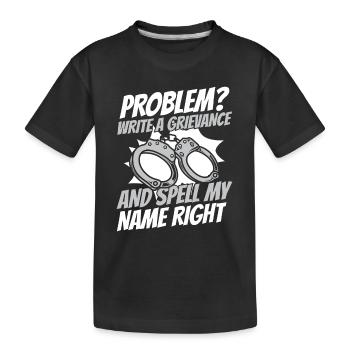 Agent correctionnel Gardien de prison Prison - T-shirt bio Premium Enfant - noir - Devant