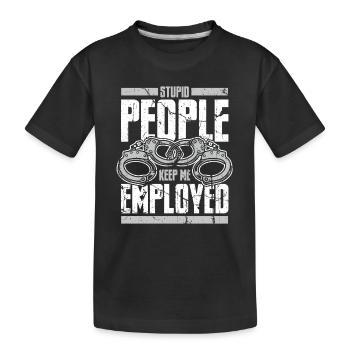 Agent correctionnel Gardien de prison Prison - T-shirt bio Premium Enfant - noir - Devant